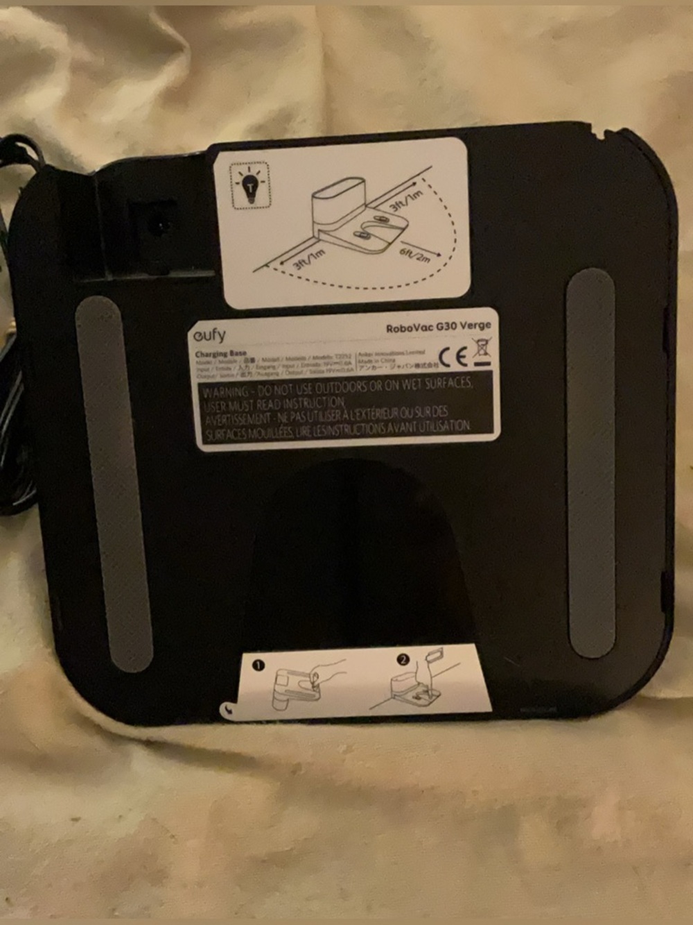 EUFY RoboVac G30 Verge model T2252 Replacement Charging Dock with Power Cord